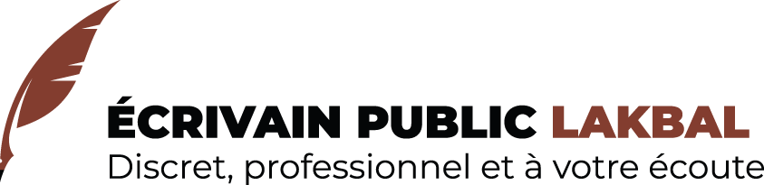 Écrivain Public Lakbal — Discret, professionnel et à votre écoute